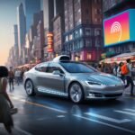 A_sleek_silver_selfdriving_car_