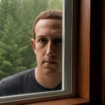 Mark Zuckerberg Looking at neighbours house.