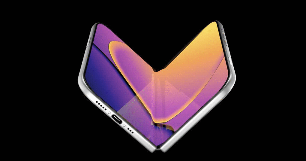 The foldable iPhone is expected to be produced in China. (Image Credit: Mark Gurman via Apple Track)